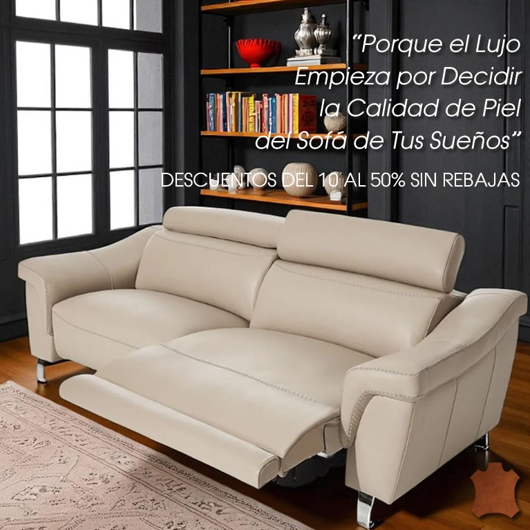 SOFAS DE PIEL GENUINA NATURAL